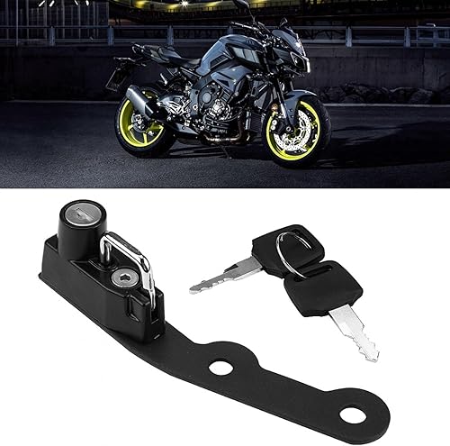 Miniatura 5 de Acouto Juego de bloqueo de casco de motocicleta de aleación de aluminio para casco de bloqueo de llaves para Yamaha MT-09 FZ-09 FJ-09 2014-2017 para