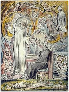 William Blake: Simbolismo Famoso dipinto: Lo spirito di Platone. Stampa su tela. Quadri di arte della parete per del soggiorno 70x105cm (28x42in) senza cornice