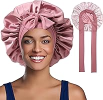 WELROG Satijnen haarkap voor dames - dubbelzijdige satijnen zijden muts om te slapen, slaapmuts, haarbescherming,...