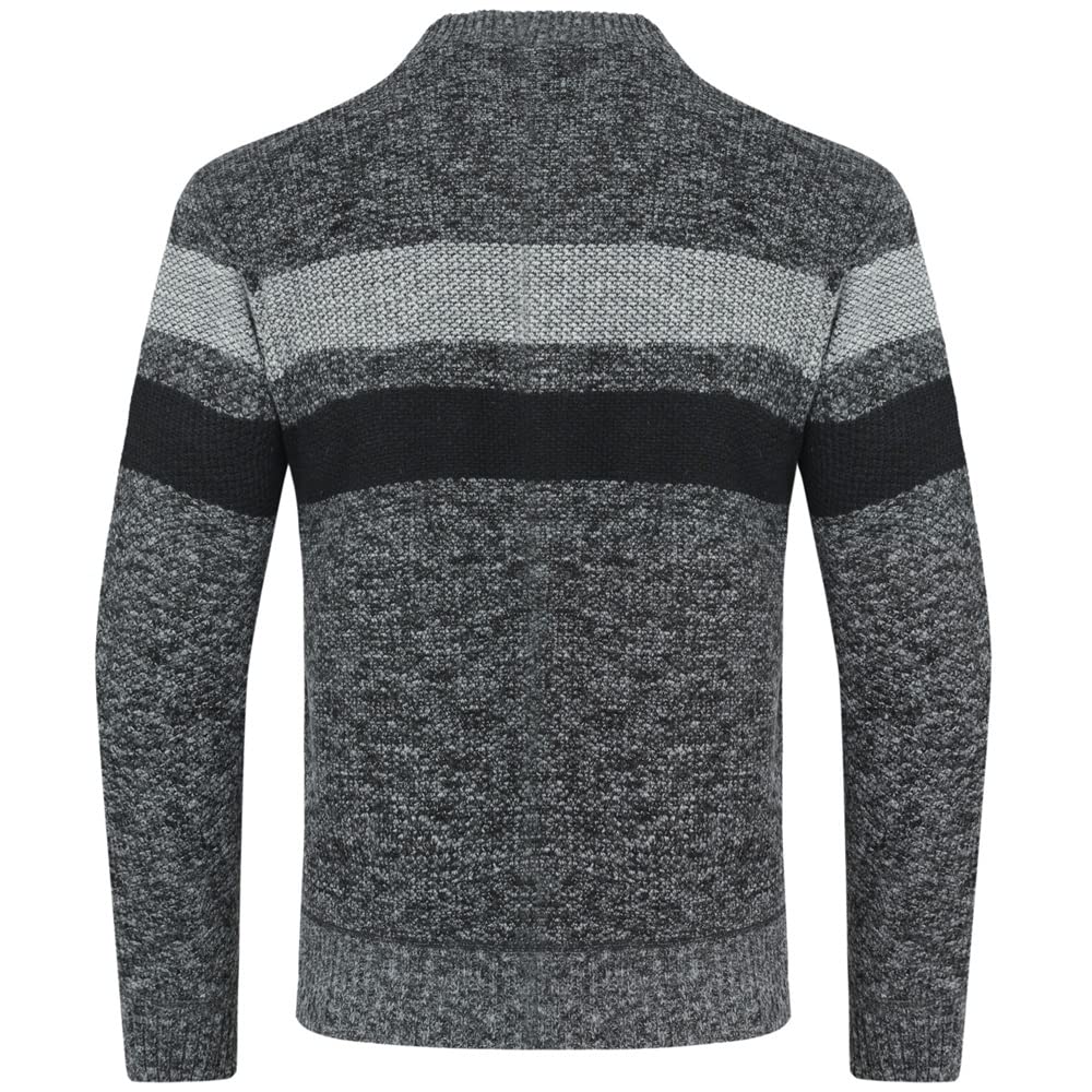 YOUTHUP Herren Fleece Strickjacke Regular Fit Cardigan Winter Outdoor