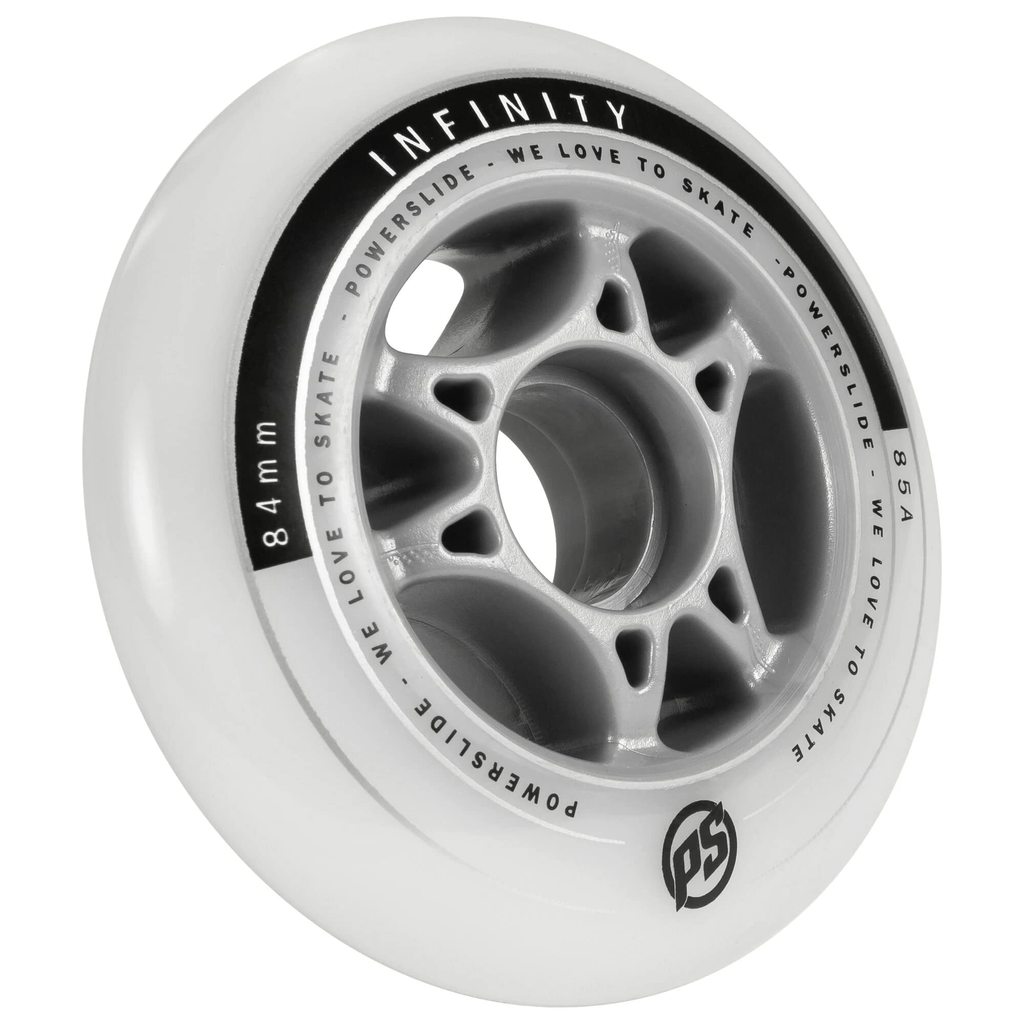 Powerslide 84mm 85a Infinity II Speedrolle klar-grau weiß, 84 mm