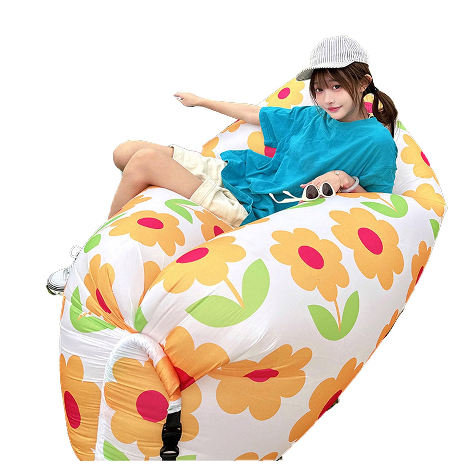 Chaise Longue Gonflable Extérieure Confortable pour Randonnée et Pique-Nique