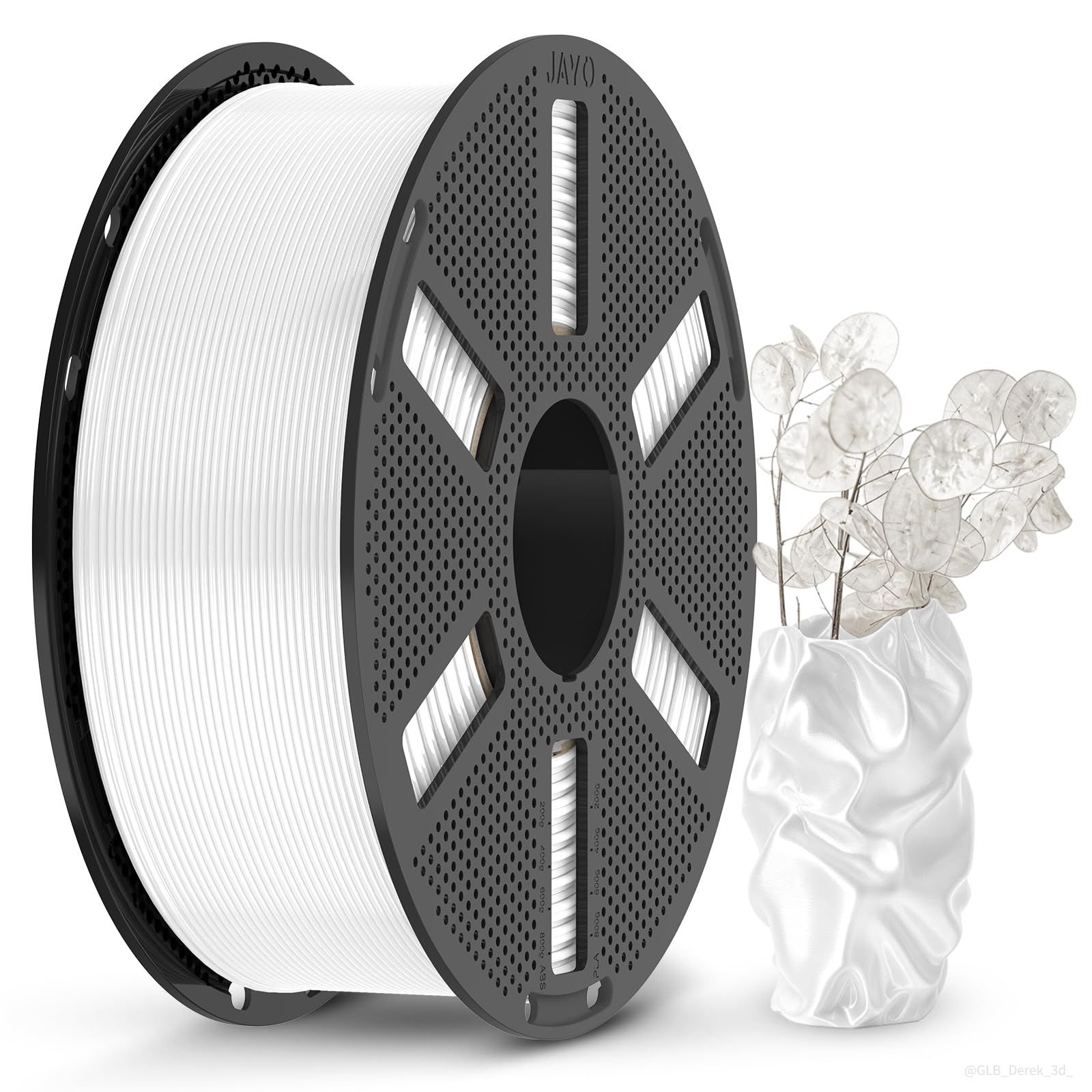 JAYO Silk PLA 3D Printer Filament 1.75mm, 1.1kg, White