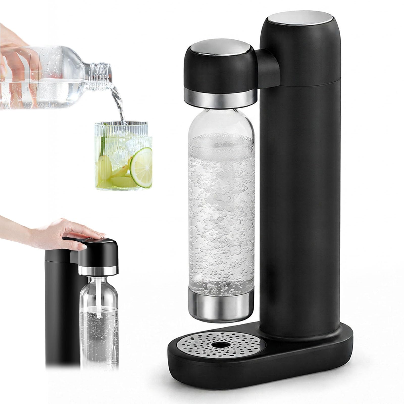 Machine à Eau Gazeuse, Machine à Soda Avec Bouteille De 1 L (Non Incluse)