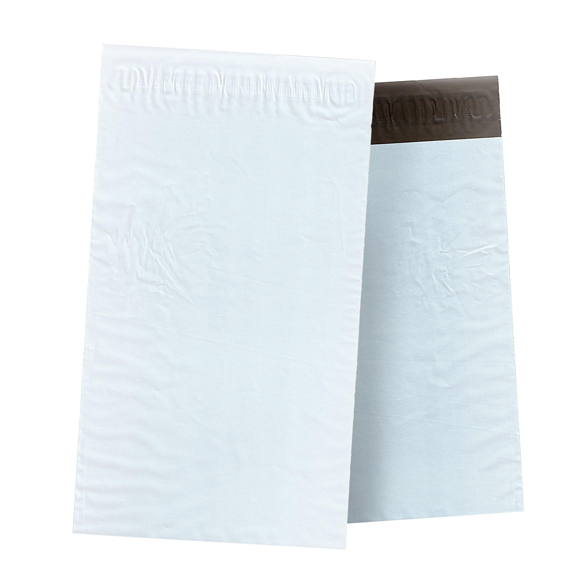 Warm Fortune - Poly Mailer 10”x13”, Set of 100 (White/Gray) - Self Sealing Mailing Bag Strong & Opaque