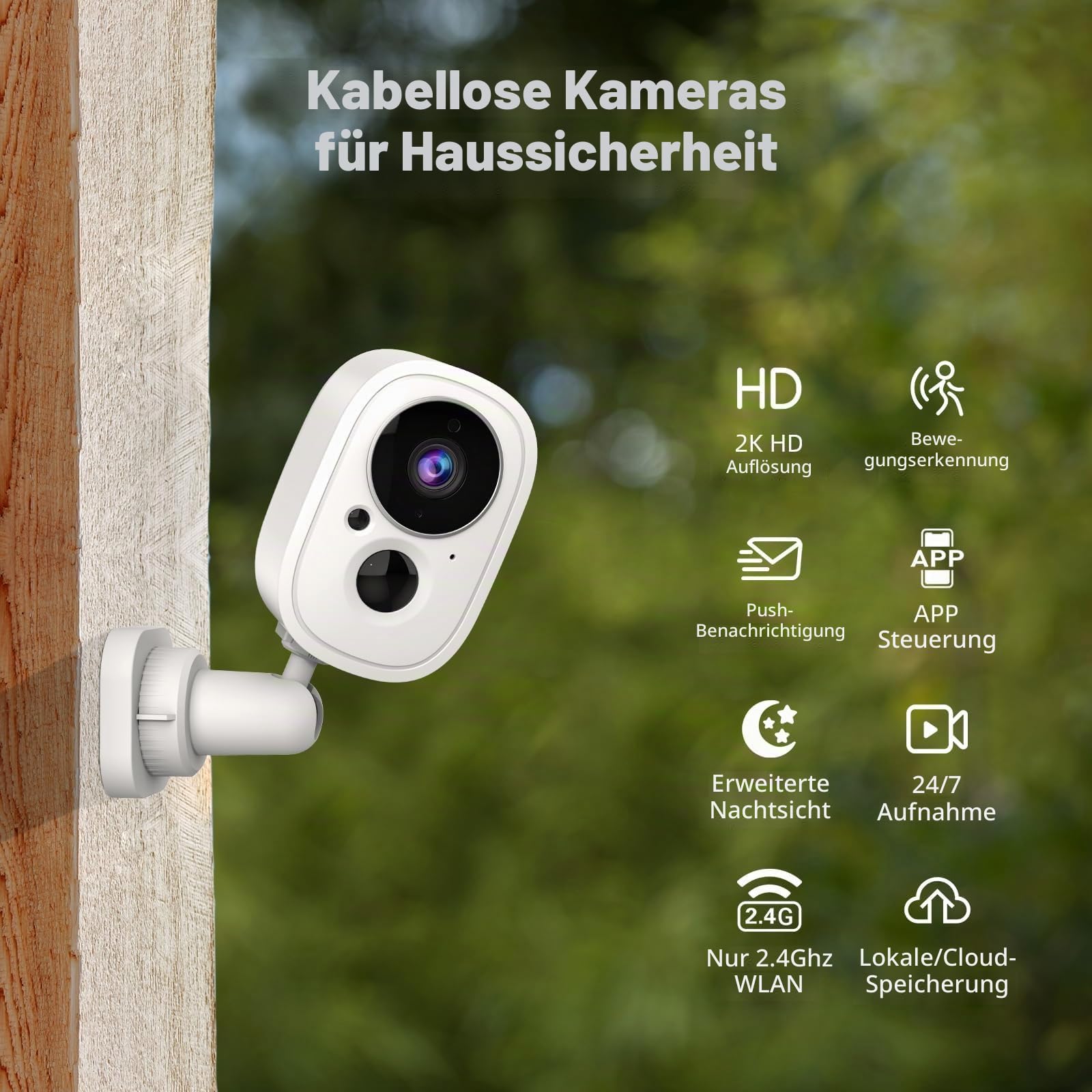 4G+WLAN-Funk-Alarmanlage mit Außenkamera – Schnelle und einfache Einrichtung, Keine monatlichen Gebühren, App-Steuerung für mehr Sicherheit zu Hause