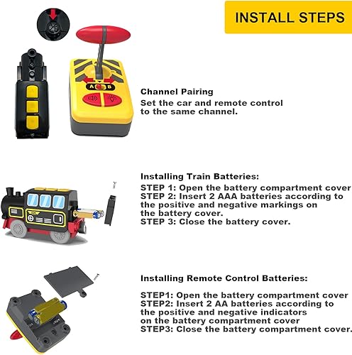 Miniatura 4 de Juguete de tren de locomotora a pilas para pistas de madera, vehículos de control remoto para niños pequeños, compatible con Thomas, Brio
