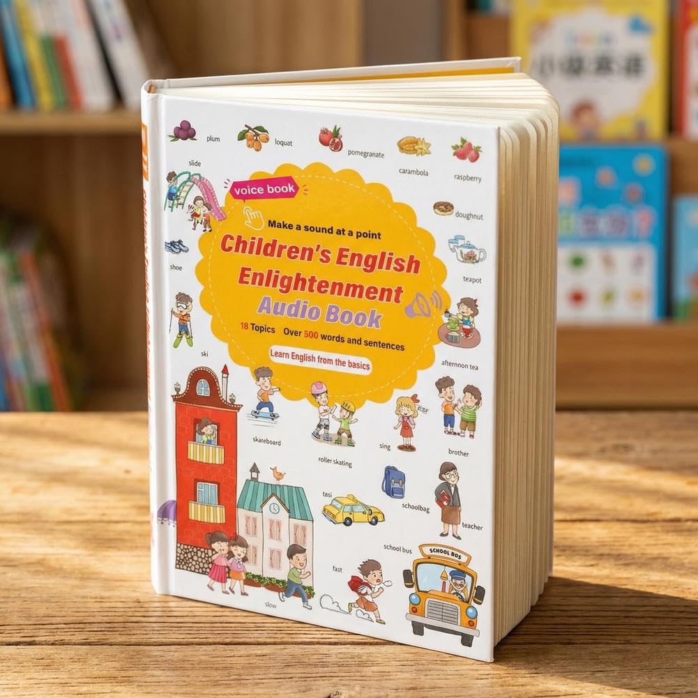 500-Word Audio Learning Book for Toddlers 2026 New English Sound Books for Kids 500+ Words Talking Interactive Audio Books for Early Learning English Rechargable Children's First Talking Book - Image 6