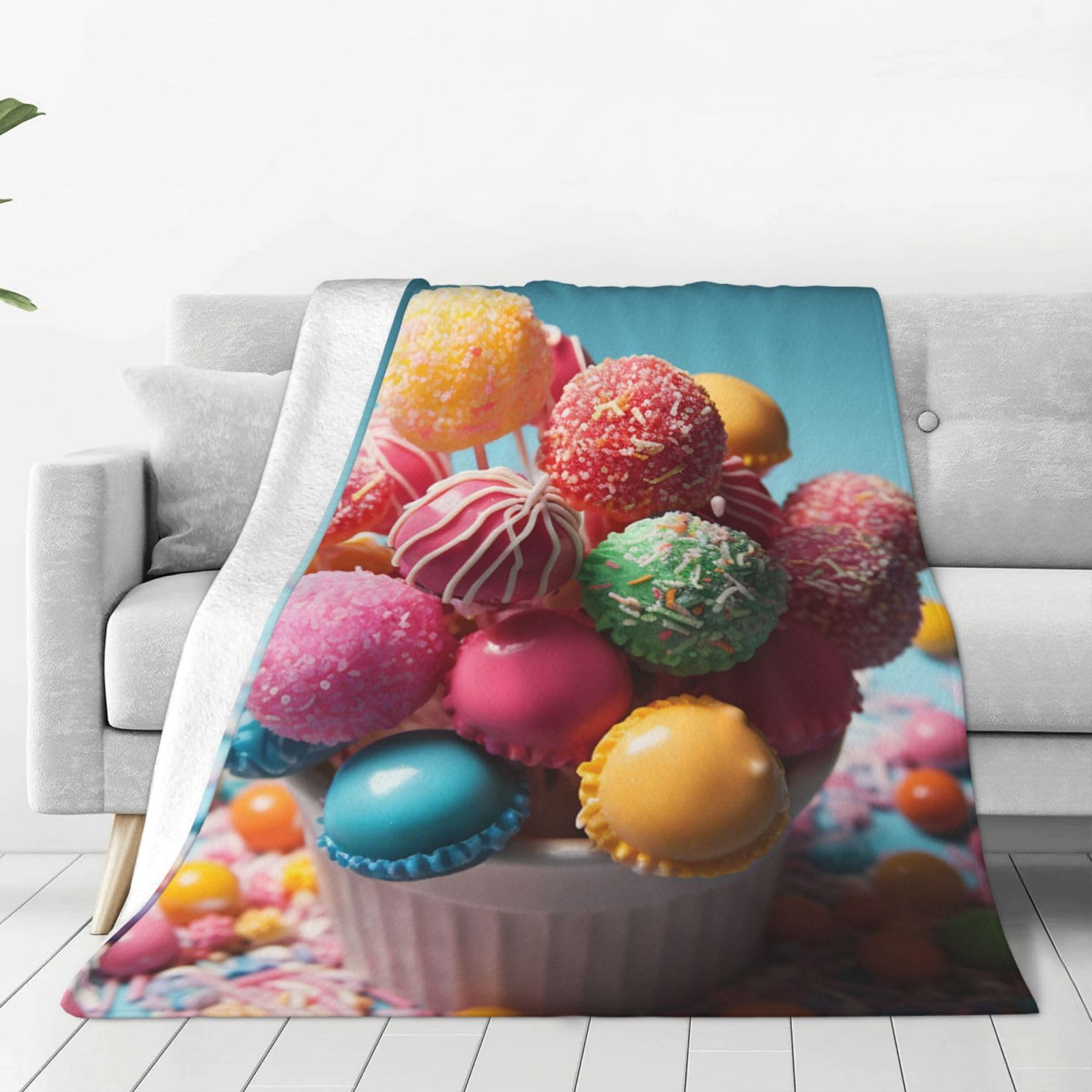 Couverture micro polaire 152x127 cm douce et chaude pour lit et canapé