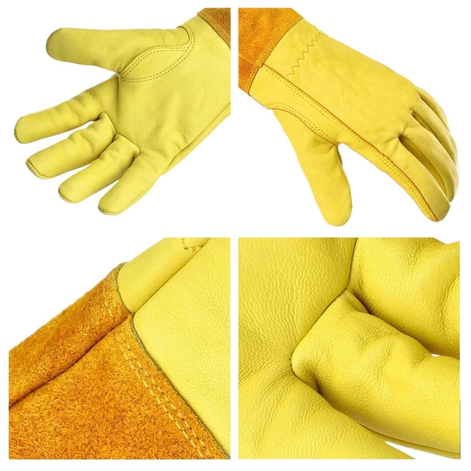 Guantes Jardineria 1 par de guantes largos jardinería con protección for el antebrazo, cuero, trabajo, jardín
