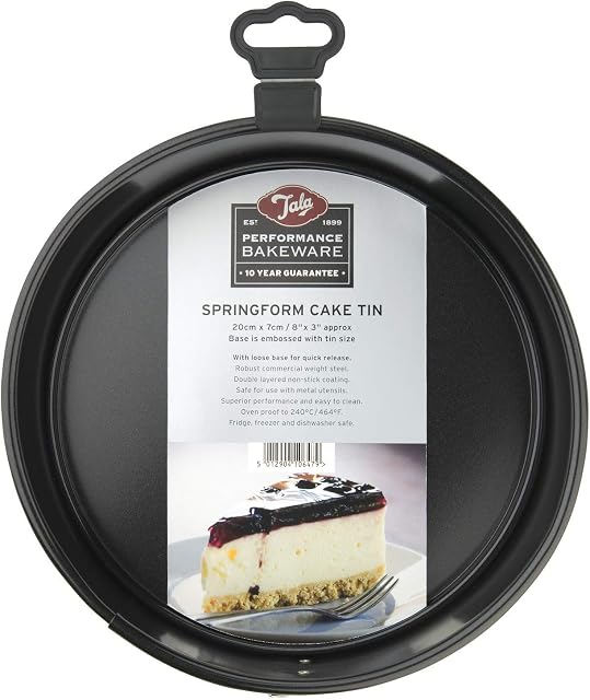 Tala Performance, 20 cm Springform Round Cake Tin, Professional Gauge Carbon Steel with Eclipse Non-Stick Coating, Loose Base, Easy Release Cake Pan; Ideal for cakes, pies and cheesecakes