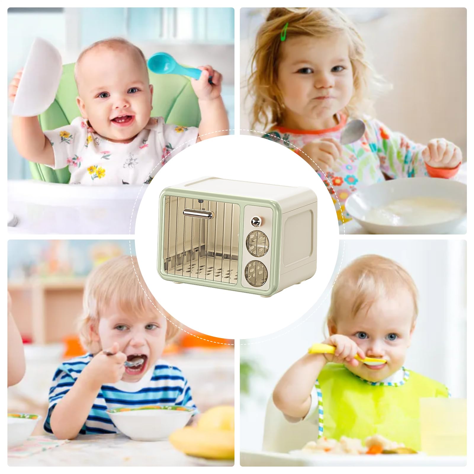 Genérico Flaschen-Organizer – 37 cm Aufbewahrungsregal | PP+Pet Trennplatte – Abnehmbarer Drainage-Organizer für Babyflaschen, Tassen und Küchenzubehör, langlebig und praktisch