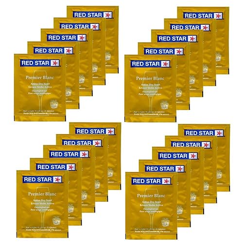 Red Star Premier Blanc - Levadura de champán (2 paquetes de 10 unidades, 20 en total)