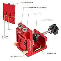 Vista 2 de Kit de herramientas de plantilla de agujero de bolsillo para carpintería, juego de plantillas de guía de taladro de bolsillo para agujeros en ángulo