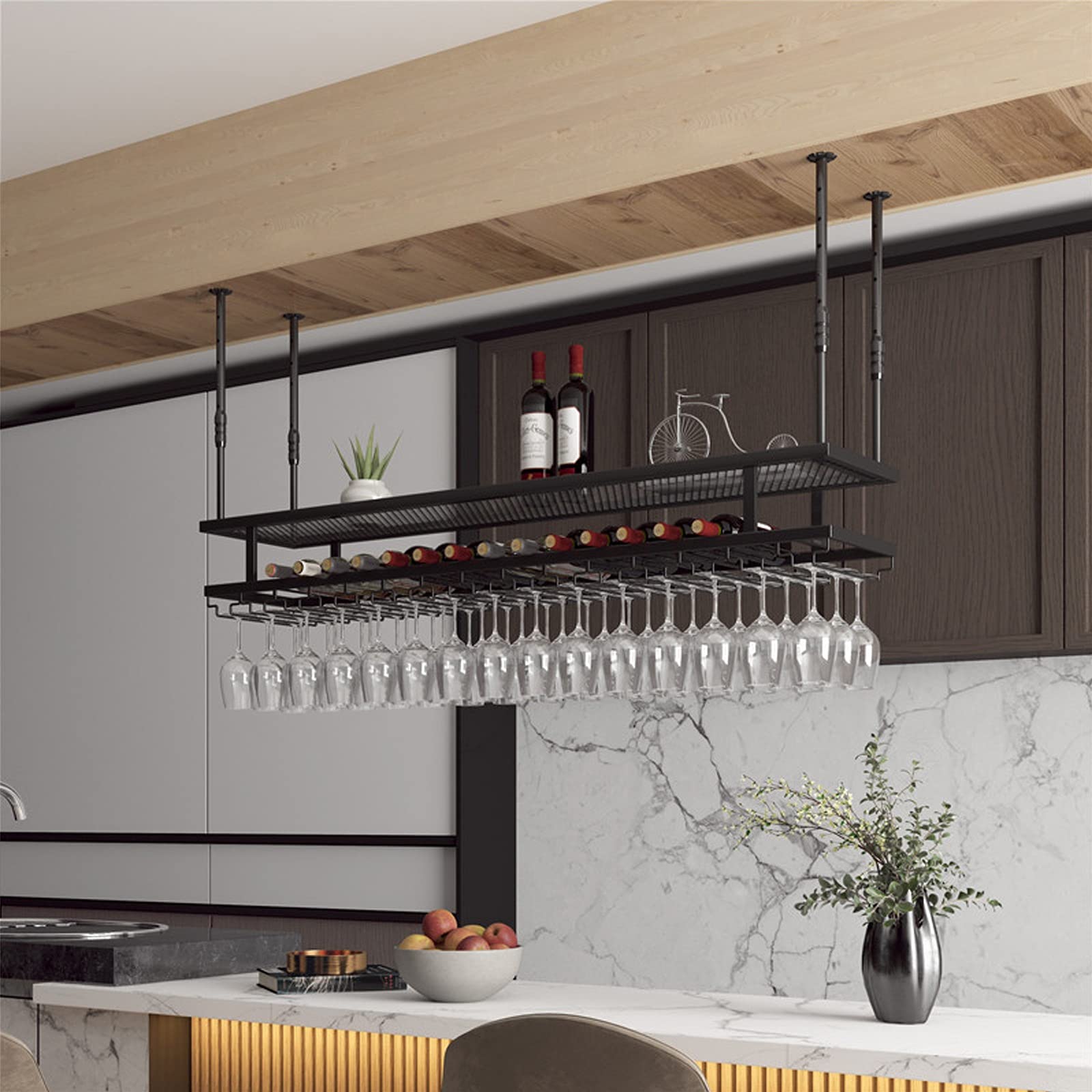 Casier à vin suspendu réglable en hauteur modèle B 60cm