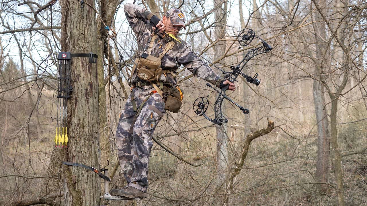 Skiguard Treestand Strap Gear Hangers - 6ft Strap With 4 Rubber-Coated Hooks For Bow, Pack, Binoculars - No Screw Tree Stand Accessory