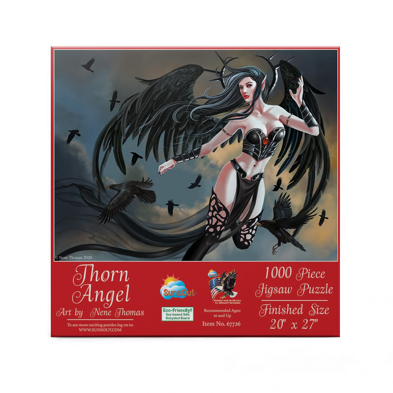 SUNSOUT INC - Thorn Angel - Puzzle da 1000 pezzi dell'artista: Nene Thomas - Dimensioni finite 50,8 x 68,6 cm - MPN# 67726
