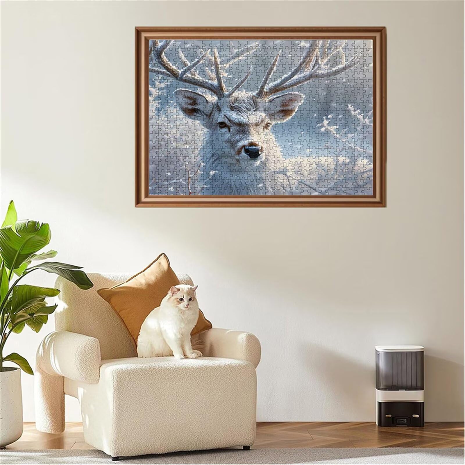 Puzzle 2000 sztuk jeleń puzzle zima drewniane układanki, klasyczne dla dorosłych diY gra wyzwanie idealnie pasują między nimi literami z tyłu Wysokiej jakości układanki dla dzieci dorosłych wiek 14