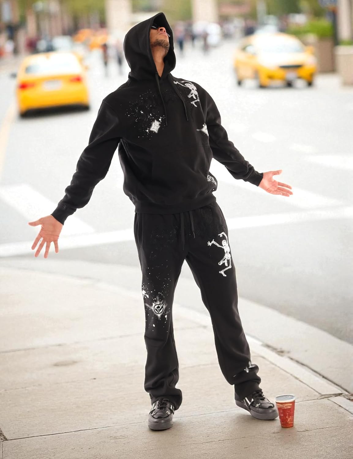 SCREENSHOT-FLEECE HOODIE 5202 Mens Urban Streetwear NYC Graffiti Oversize Fit Fleece Sweatshirt Hoodie - Image 7