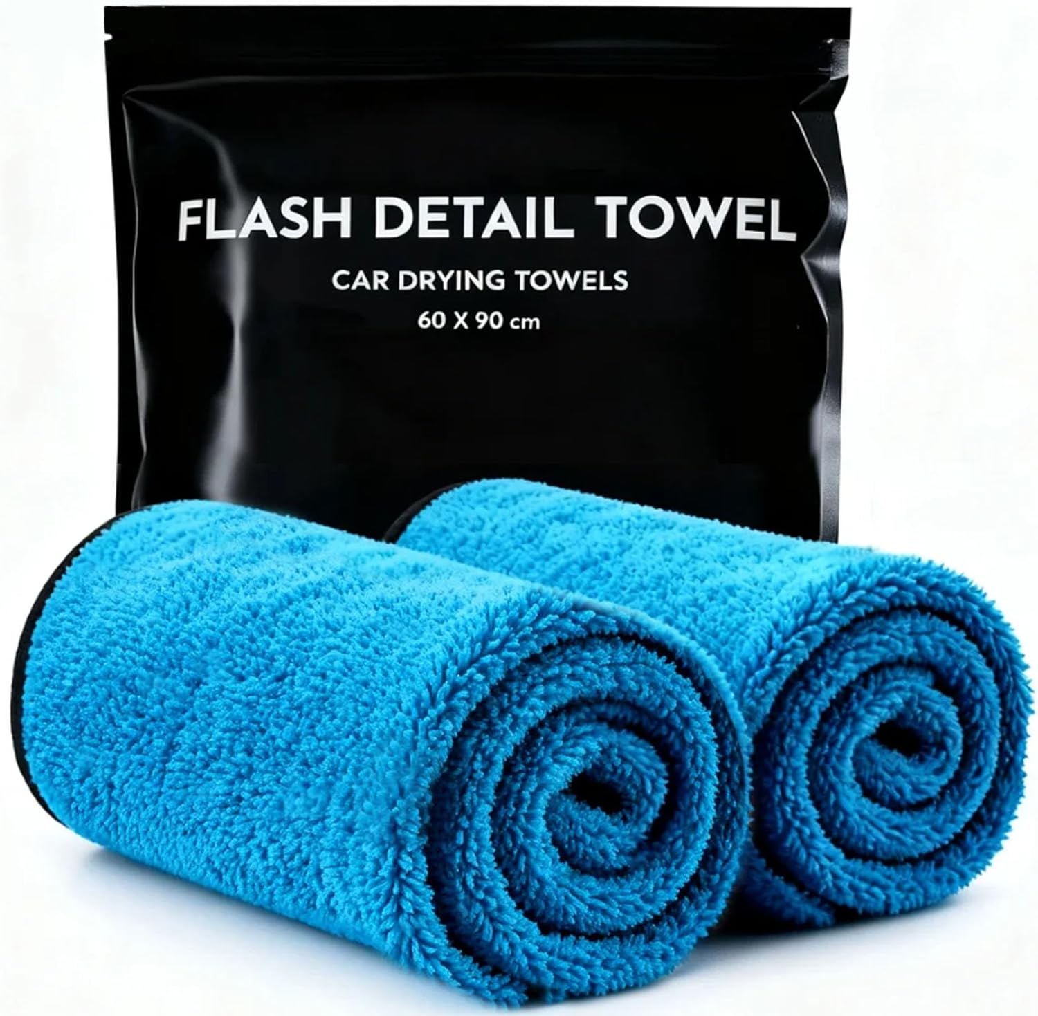 Car Drying Towel 24"x36", Soft Ultra-Absorbent Microfiber Towels for Cars, 600GSM Streak-Free, Scratch-Free Drying Towels for Automotive Detailing (2)