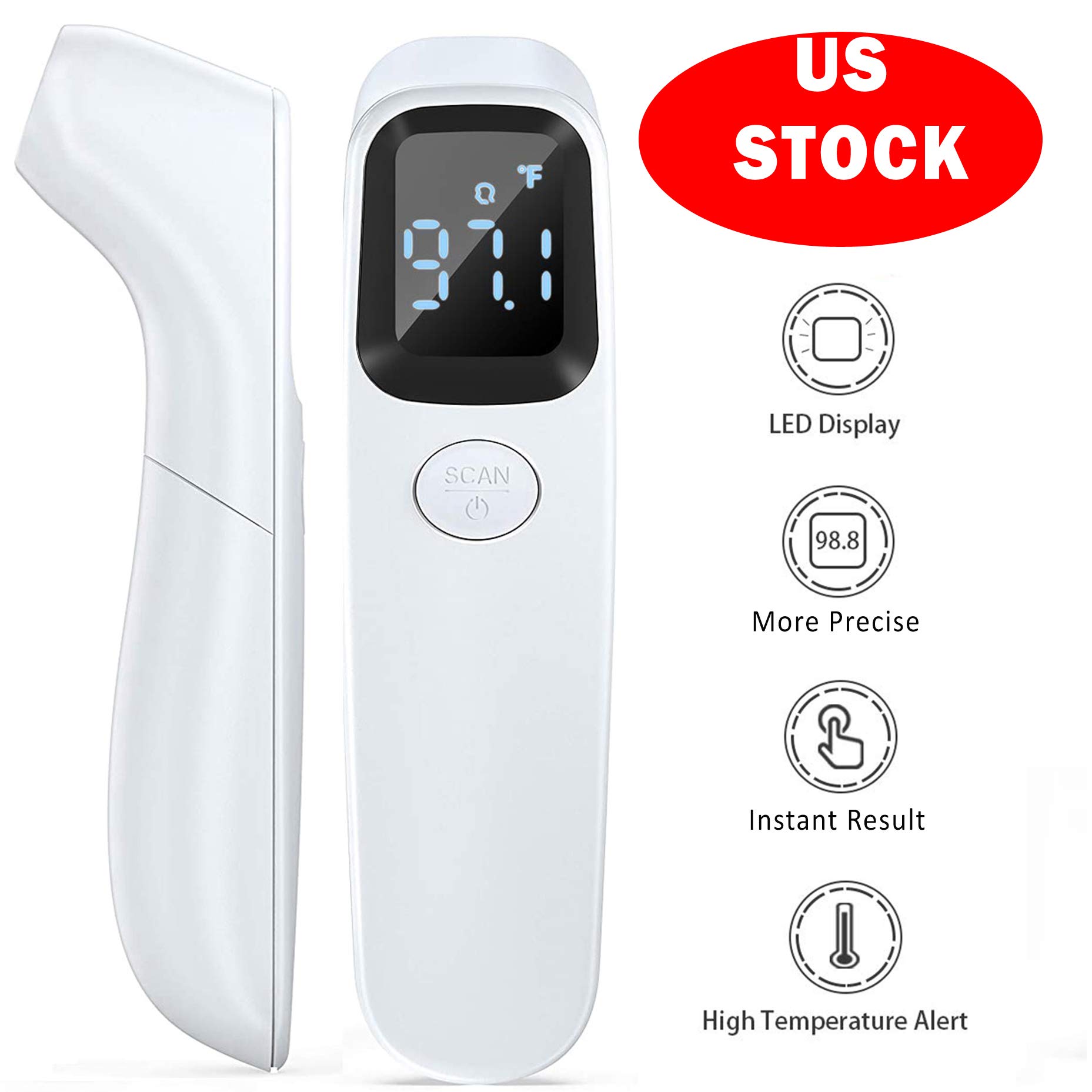 Buy NonContact IR Digital Infrared Thermometer Ear Forehead
