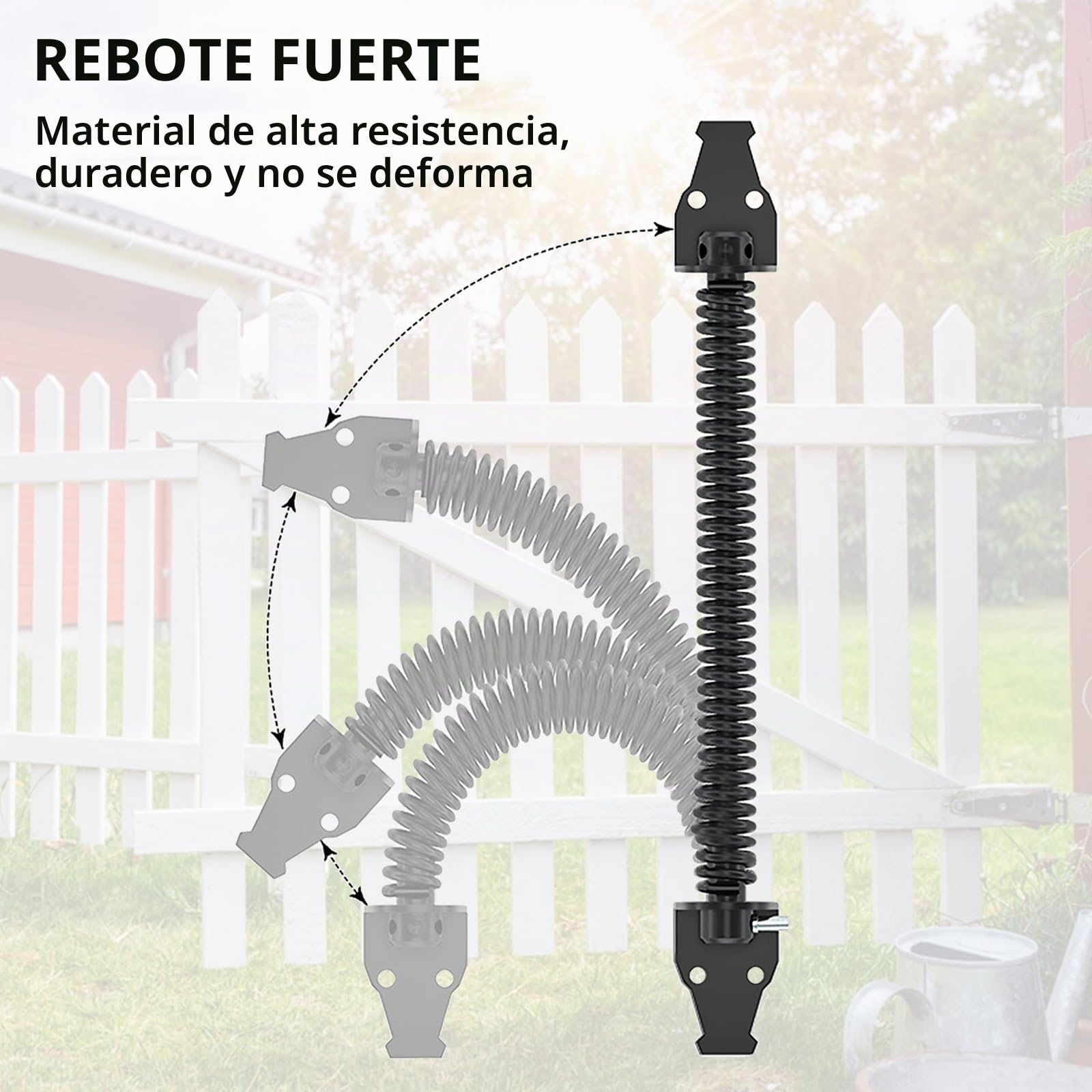 2 Piezas Cierrapuertas, 36 cm Cierrapuertas Muelle Puerta Cierra Puertas Automática Retenedor Puerta Muelle Cierrapuertas Bisagra Para Puerta De Jardín Para Puertas Domésticas Y Vallas
