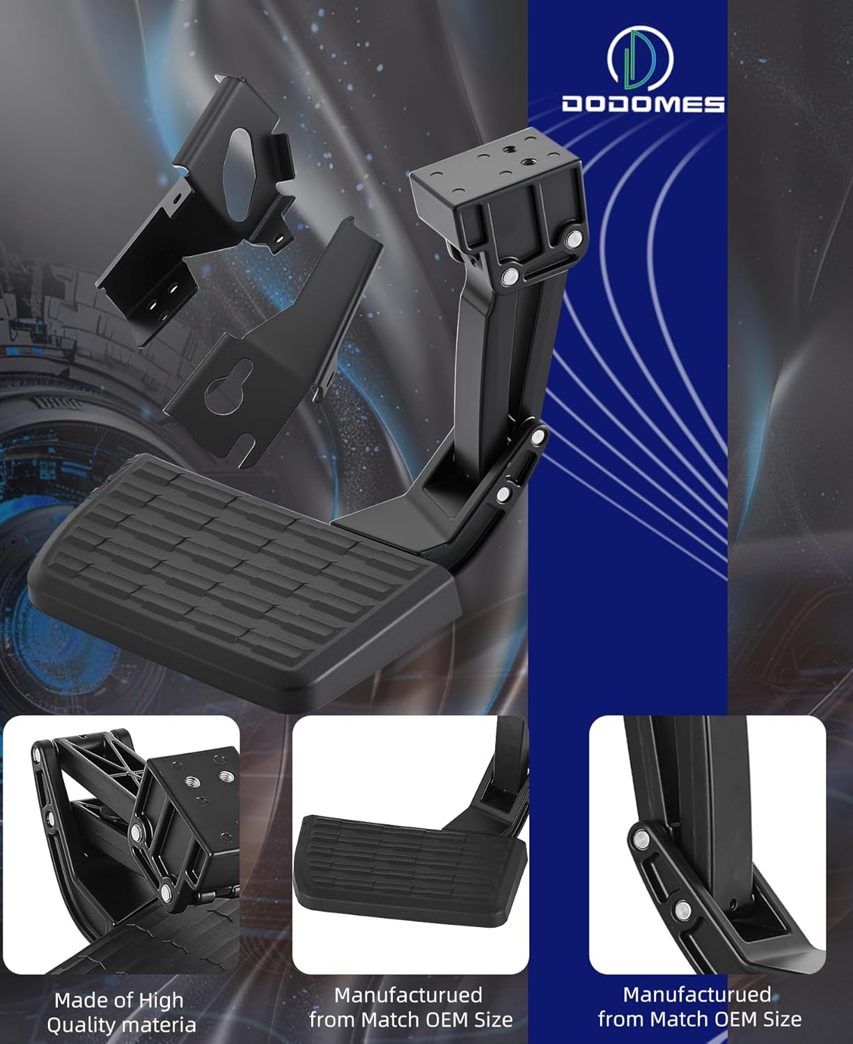 Rear Bed Step Retractable Truck Bumper Step Replacement for 2017 2018 2019 2020 2021 2022 2023 Ford F250 F350 F450 (Not for F-450 w/Vibration Dampener) Retractable Tailgate Bumper Step #75313-01A