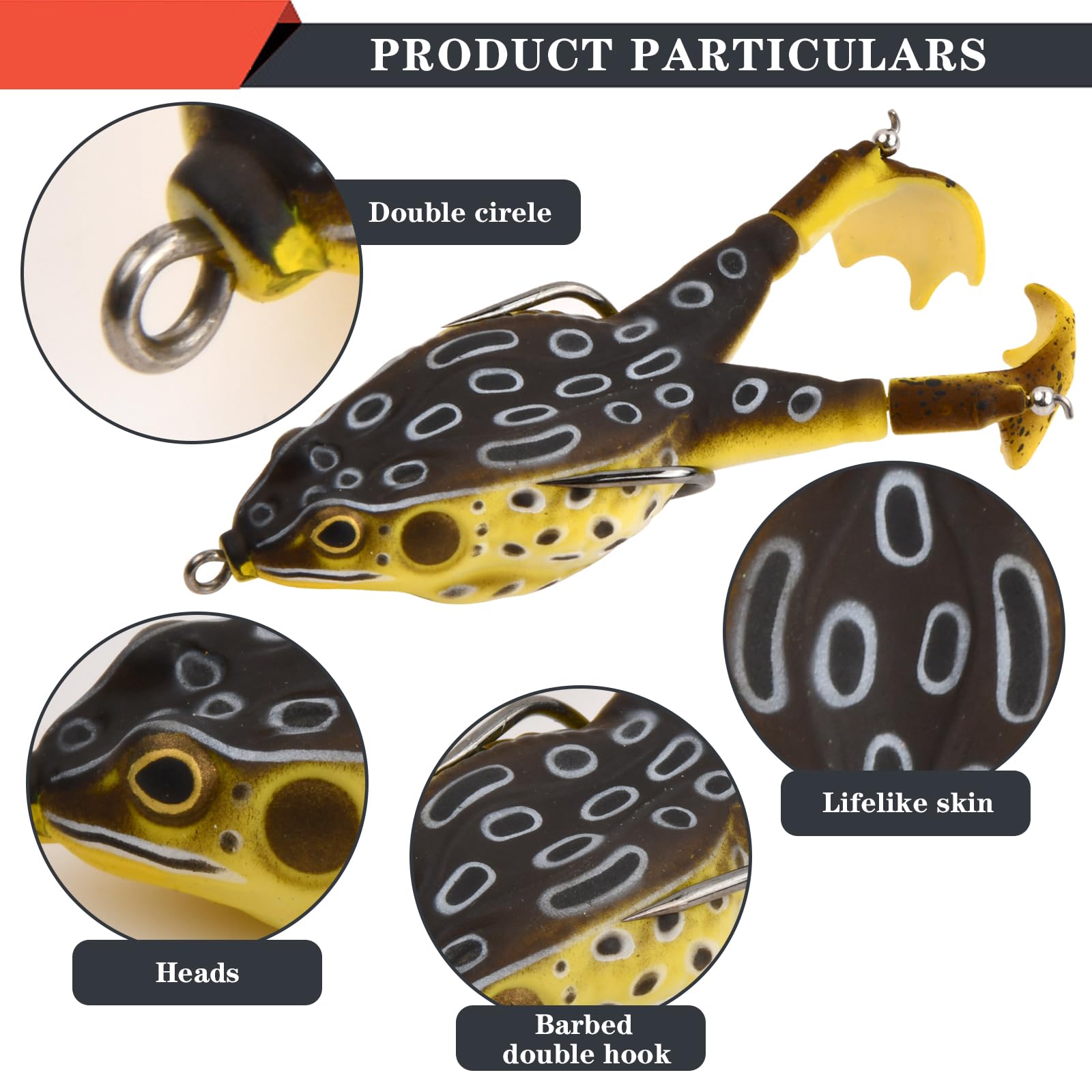 Leurres Souples Grenouille Réalistes - 2 Pièces, 9 Cm, Double Harnais - Pour Brochet, Perche, Truite - Silicone Résistant