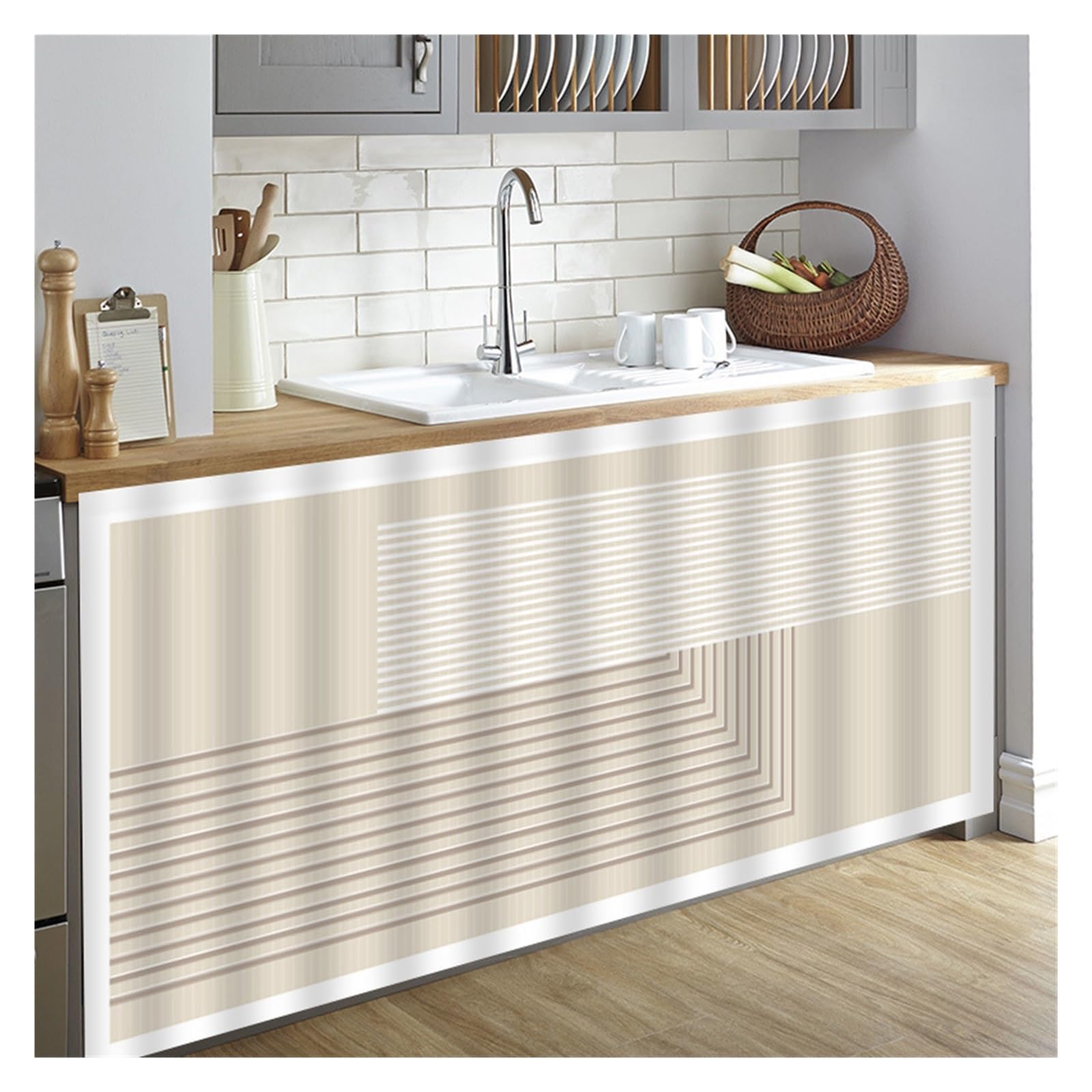 BDFJEDS Cabinet Curtain Dustproof Cabinet Curtains Wardrobe Doors Storage Racks Blocking Self adhesive Washable(Color2,W80xH140cm)
