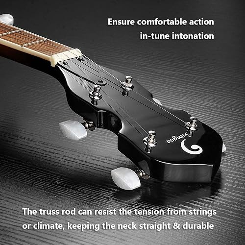 Miniatura 4 de Vangoa Banjo - Juego de banjos de 5 cuerdas de tamaño completo con resonador, cabeza Remo, kit de banjo para principiantes con espalda cerrada,