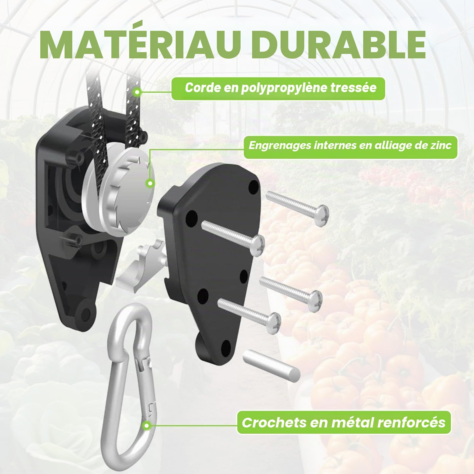 Lot De 6 Cordes De Tente Réfléchissantes – 4 M X 4 Mm, Poulies, Cliquets, Charge 68 Kg, Pour Tente, Bâche, Kayak