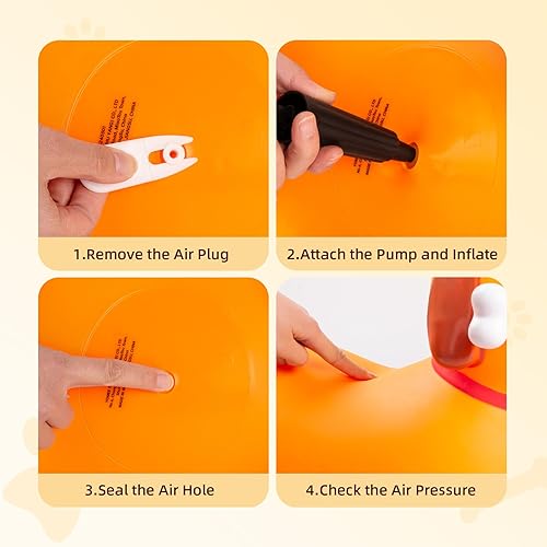 Miniatura 29 de EVERICH TOY Tolva de caballo hinchable de jirafa para niños pequeños, animales saltadores, caballos inflables para montar en gorila, juguetes