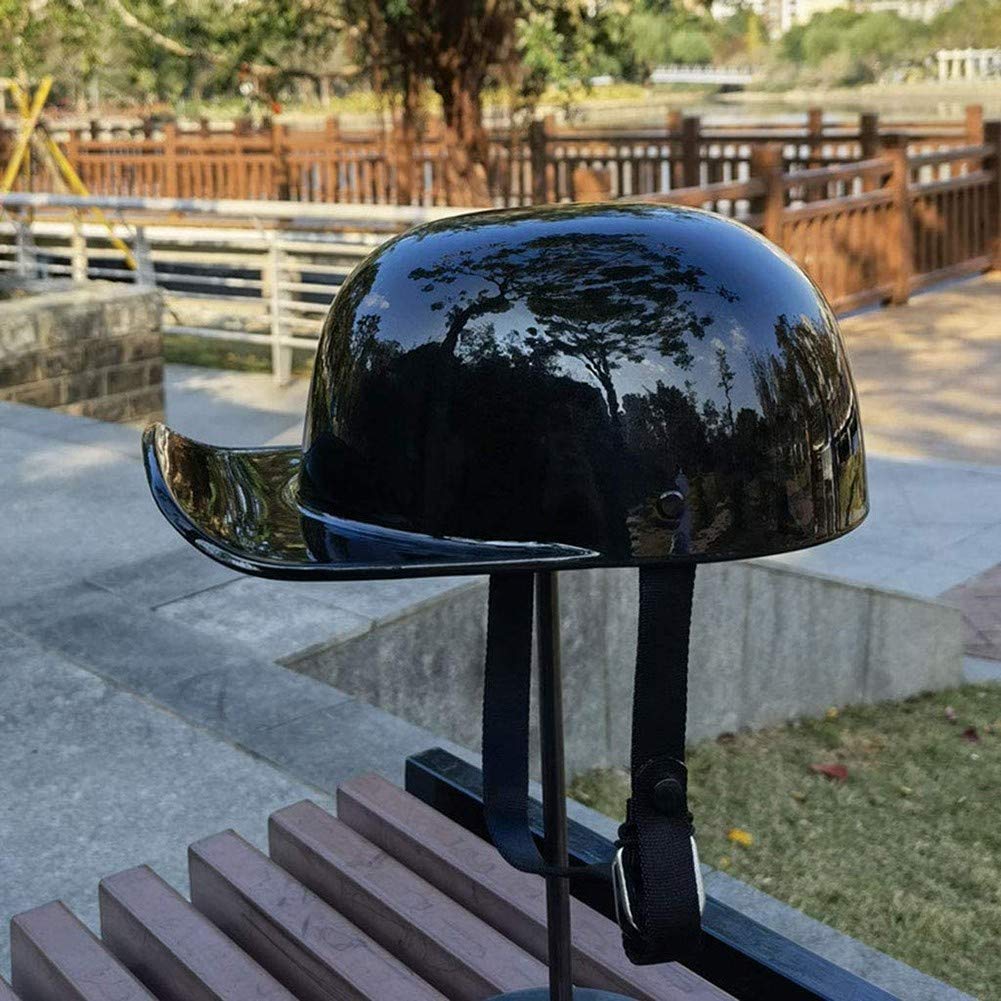 Casco chopper CMX, casco mezza calotta Brain Cap German Easy Rider nero