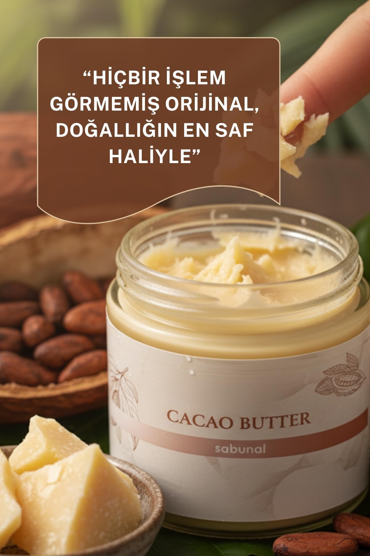 Kakao Yağı Soğuk Sıkım Ham İşlenmemiş 1. Sınıf Kalite%100 Raw Virgin Cacao Butter 100 gr 2 Adet