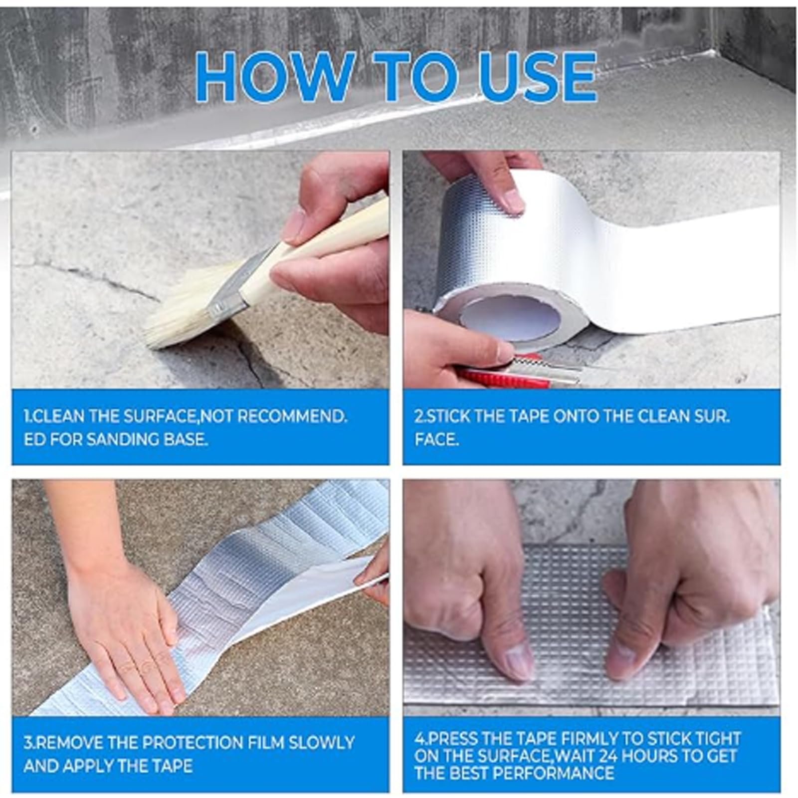Cinta Impermeable Cinta de Butilo Impermeable Autoadhesiva Cinta de Sellado de Butilo de Reparación Multiusos para Fugas de Techo reparación de Grietas ruptura de tuberías