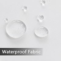 Vista 6 de SpaceDresser Cortinas Transparentes Impermeables para Exteriores/Patio - 2 Paneles con Bolsillo para Barra Cortina Transparente de Voile para Blanco