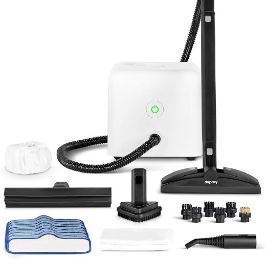 Dupray Neat Steam Cleaner with 22 Accessories, Multipurpose Steamer for home Chemical-Free Cleaning, *Kills 99.9% of Bacte...