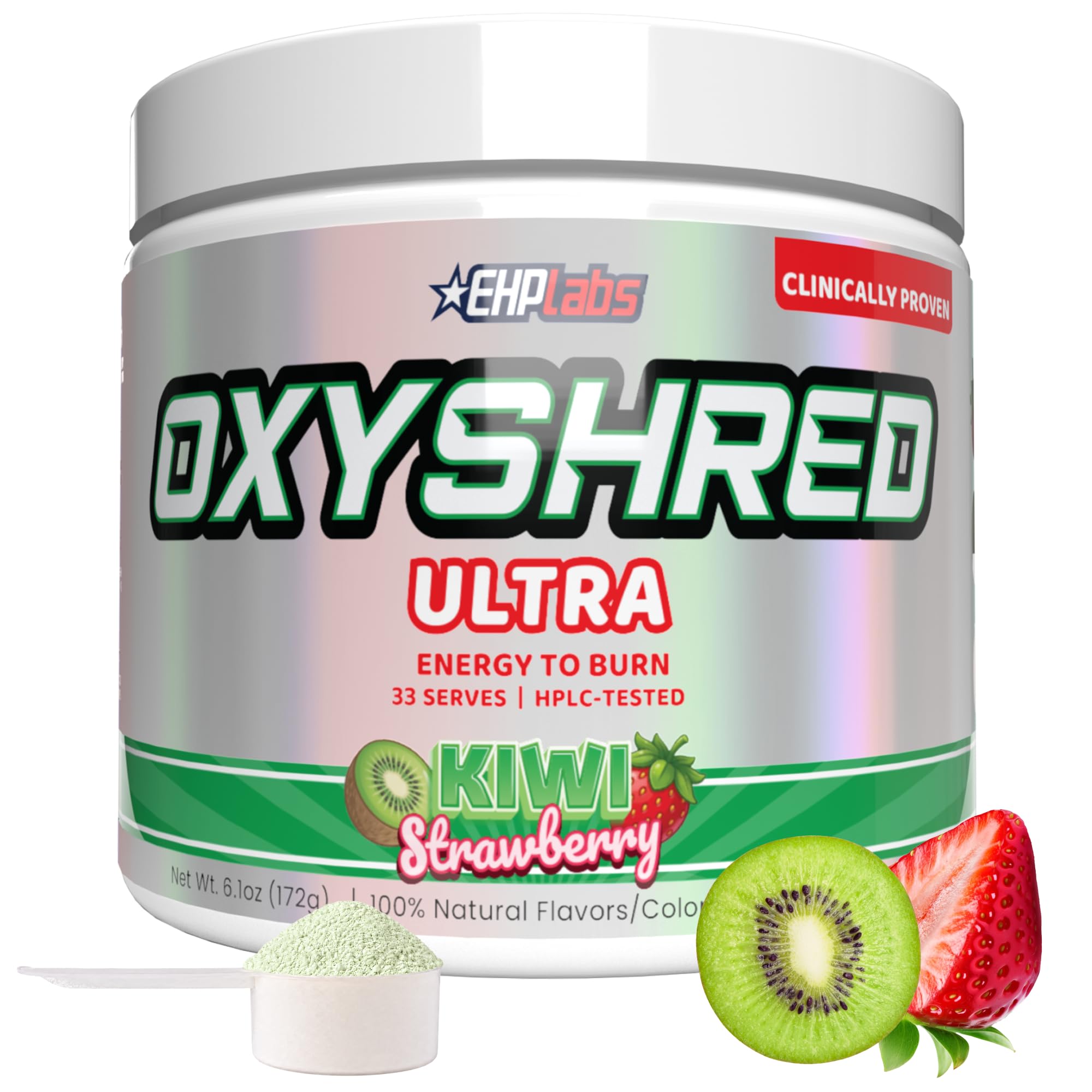 EHP Labs OxyShred Pre Workout Powder - Kiwi Strawberry, 33 Servings