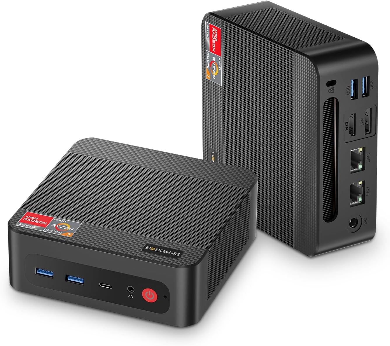 P4 Light Gaming Mini PC Ryzen 7 5700U 32GB RAM 1TB SSD 11 Pro Triple 4K 60HZ Displays Desktop Computers