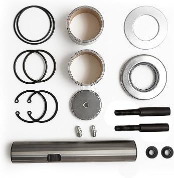 Freightliner Cascadia King Pin Replacement Set | No Ream King Pin Set with Bushing and Bearing | Part numbers P6073300019KZ P6073300119KZ, K120A Kingpin | Freightliner King Pin Kit