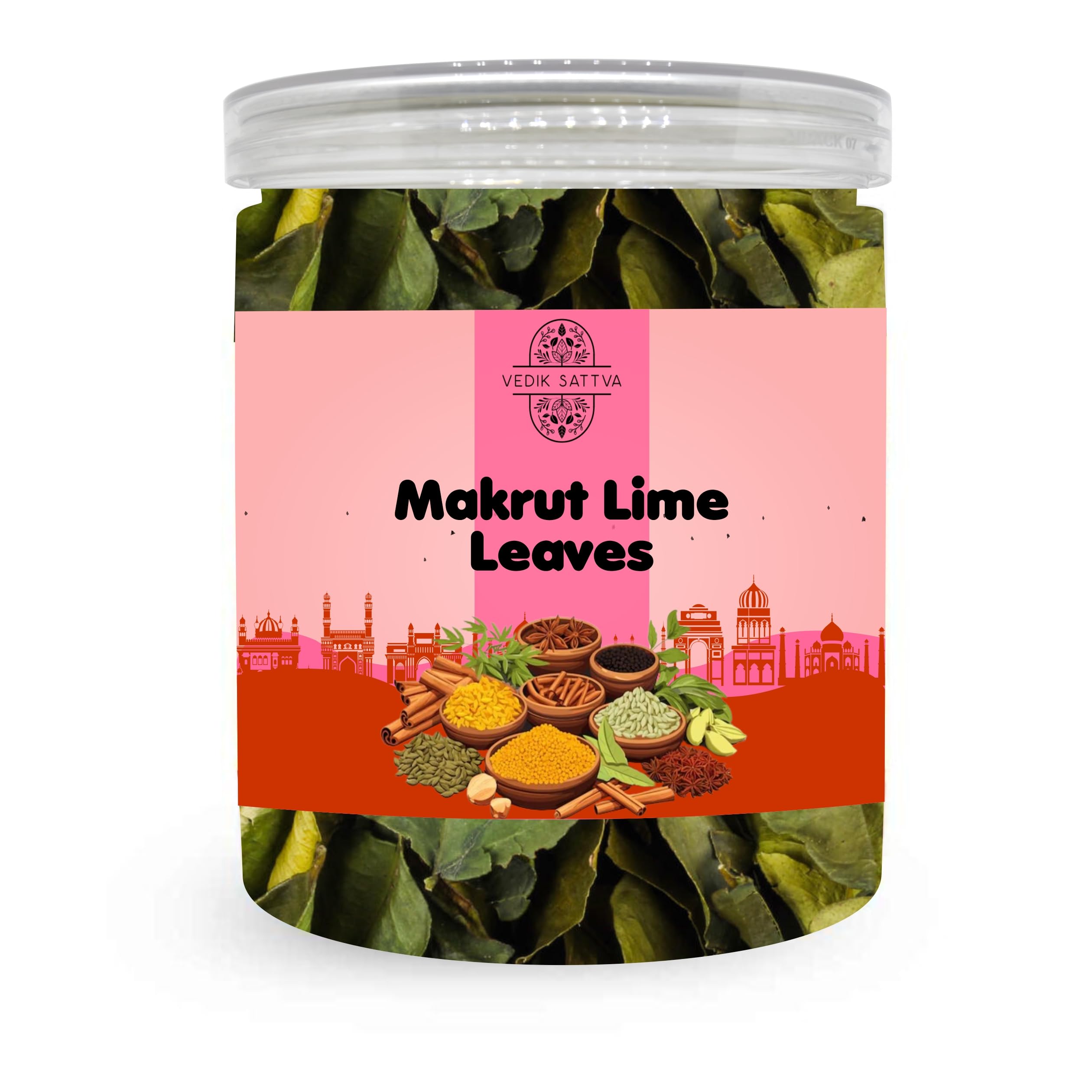 VEDIK SATTVA All Natural Dried Makrut Lime Leaves 1 OZ / 28.34 GM | Set Of 1 Box