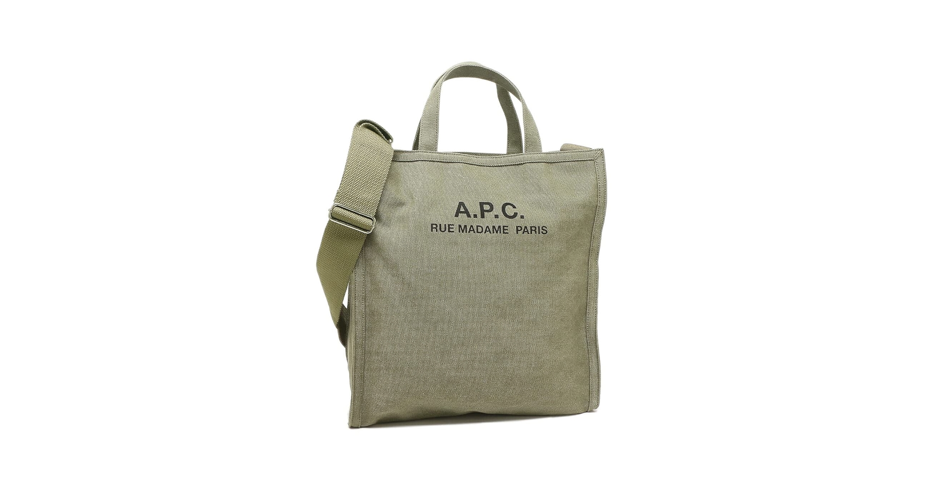 APC 2wayトートバッグ カーキ アーペーセー A.P.C. バッグ トートバッグ サブバッグ メッシュ