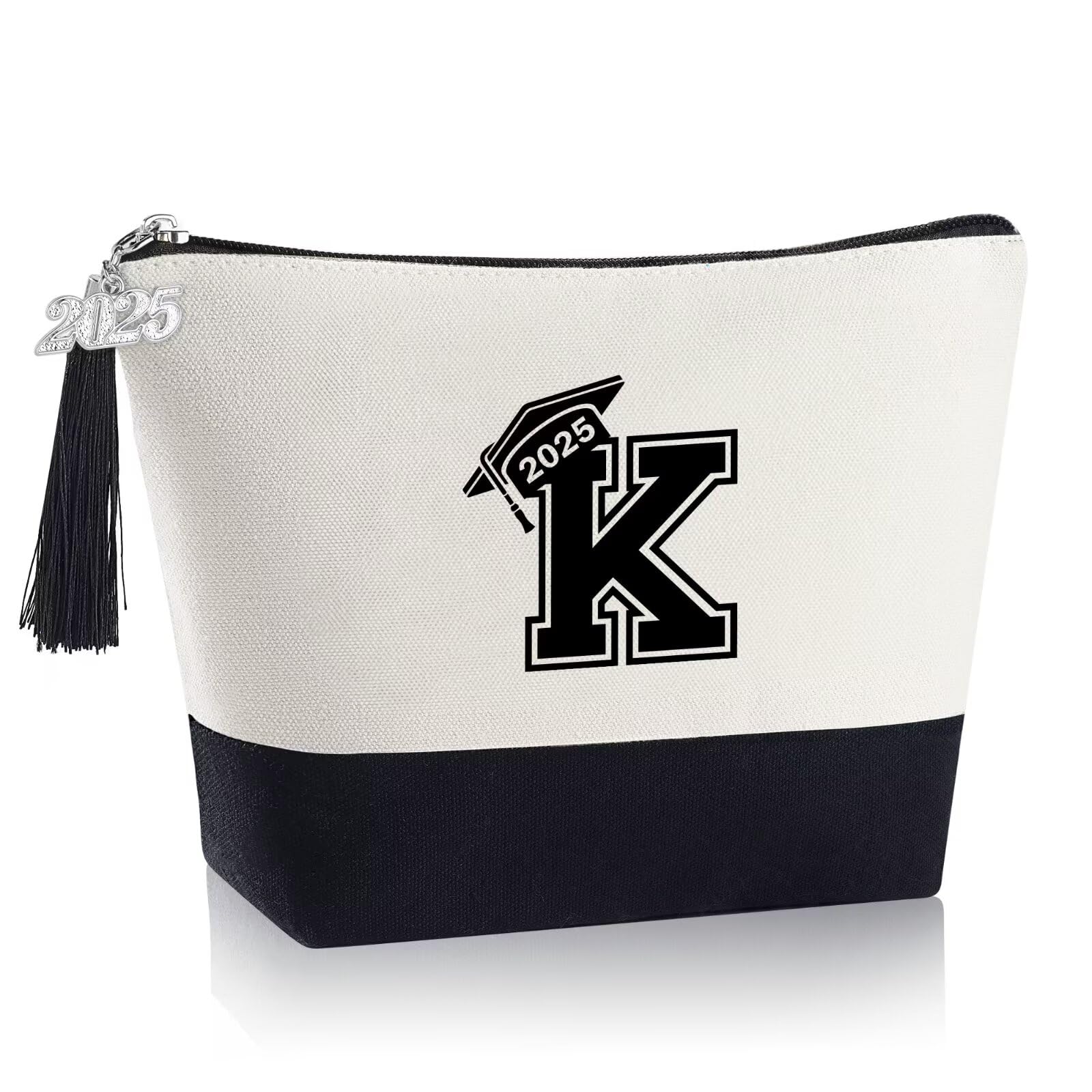 YOOLIFE Graduation Gifts for Her 2025, Letter K Graduation Gifts Travel Makeup Bag Organizer Make Up Bags for Women Skincare Toiletry Bag Class of 2025 Gifts for Women Daughter Friend Sister
