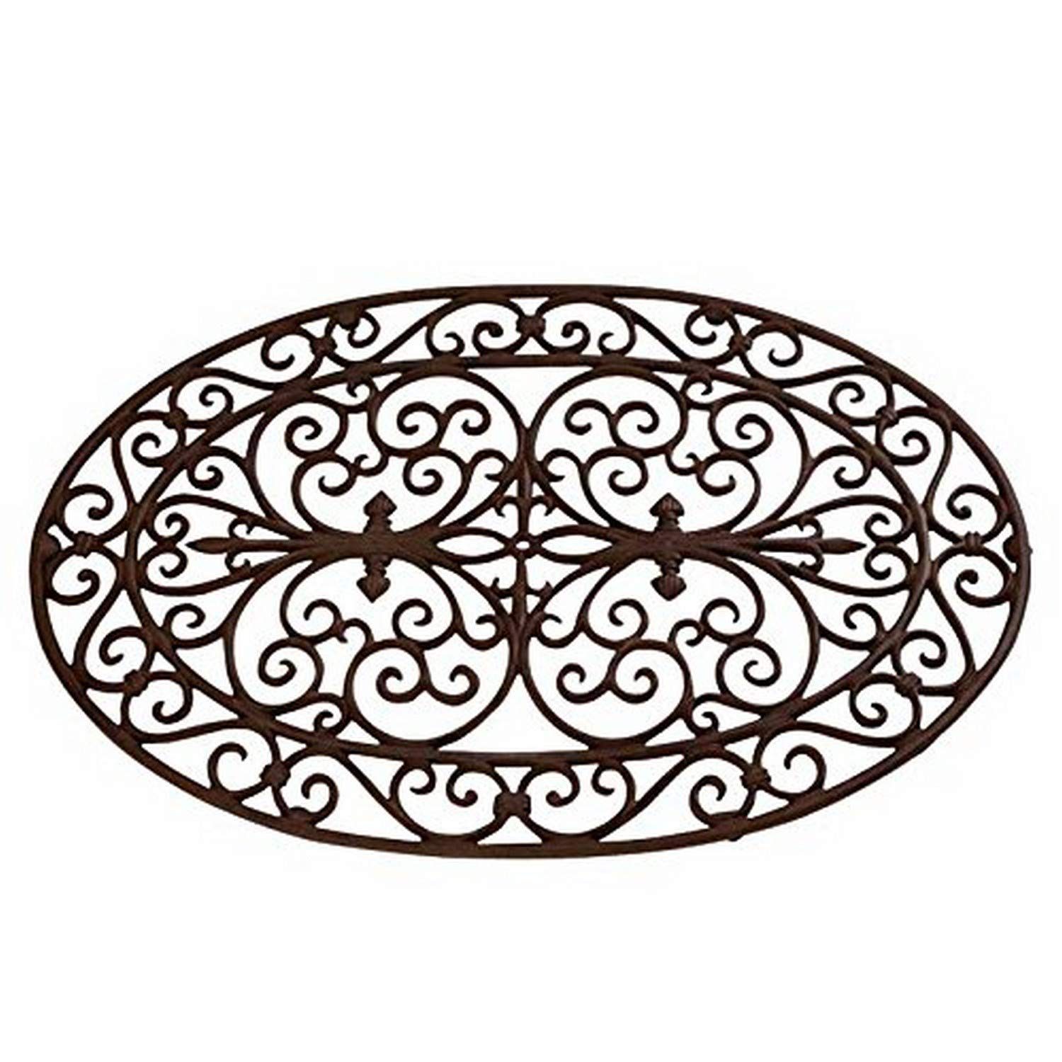 Esschert Doormat Cast Iron Oval Lh47 Cast-Iron 49 x 74 x 2 - Brown