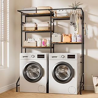 Homde Over The Washer and Dryer Storage Shelf, 5-Tier Heavy Duty Laundry Room Organizer