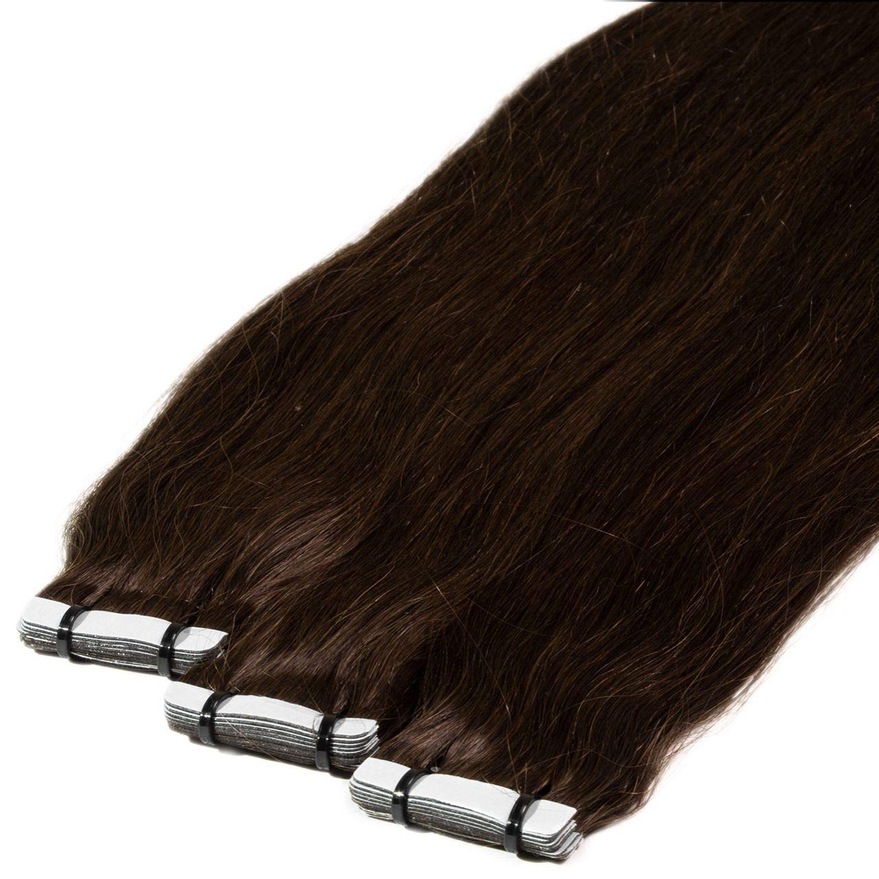 Hair2heart Tape Extensions Echthaar – 40 Tapes 2,5g 50cm In Dunkelblond/gold