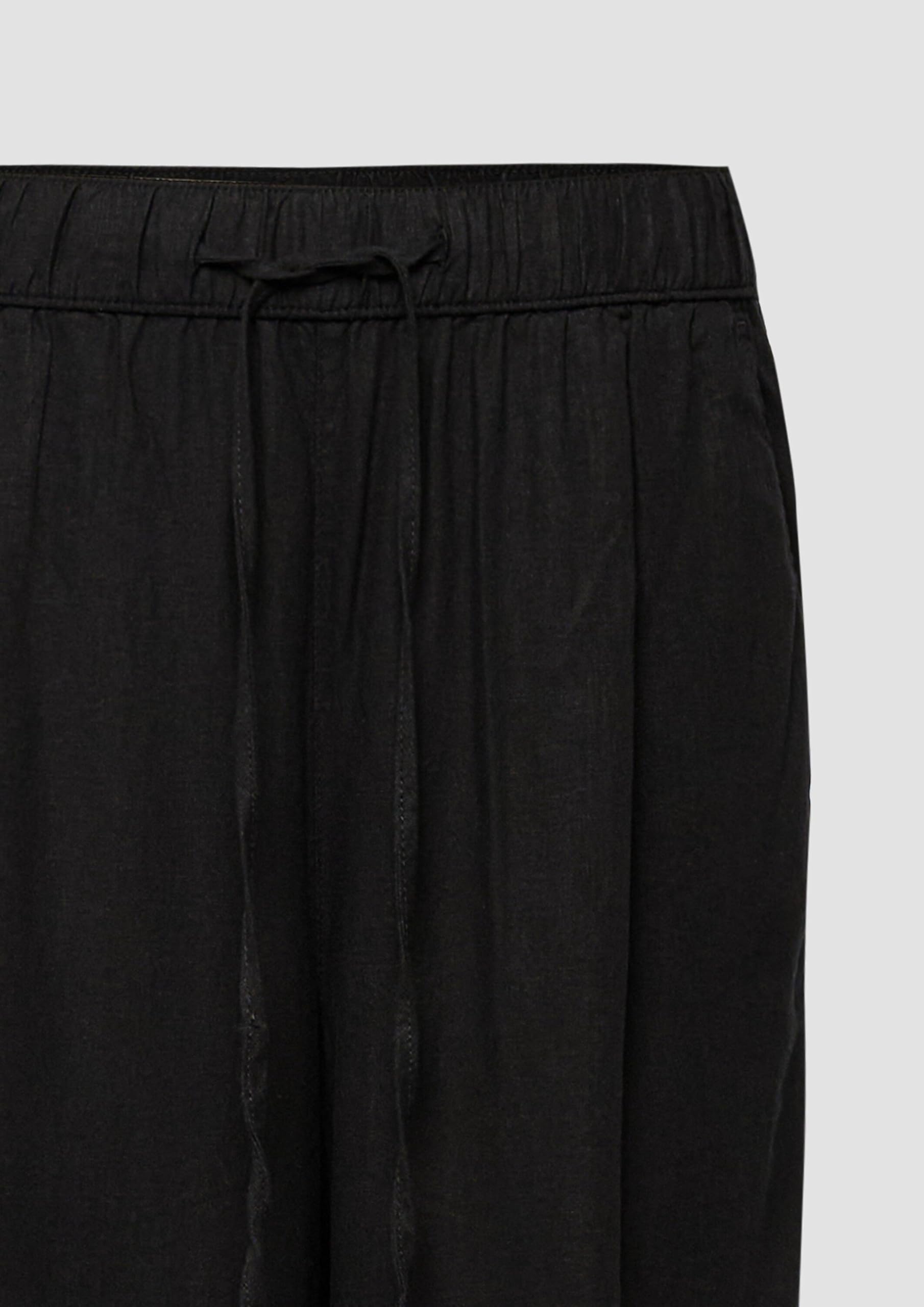 s.Oliver Damen Leinen-Mix Hose lang Leinenmix-Hose mit Elastischem Bund