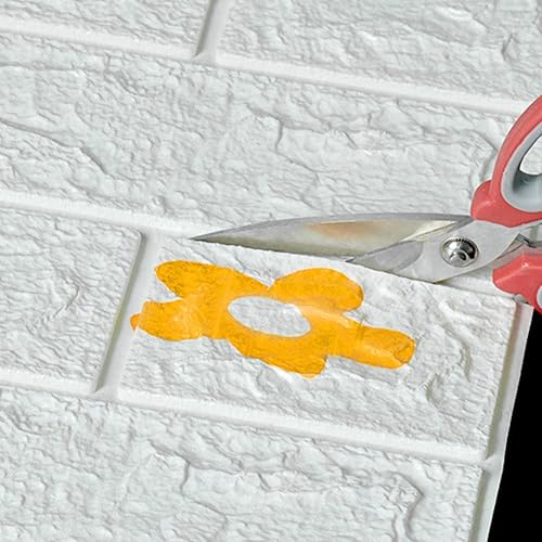 Miniatura 6 de Papel tapiz de ladrillo blanco, 10 piezas autoadhesivas, impermeables, de ladrillo sintético, paneles de pared 3D para sala de estar, dormitorio,