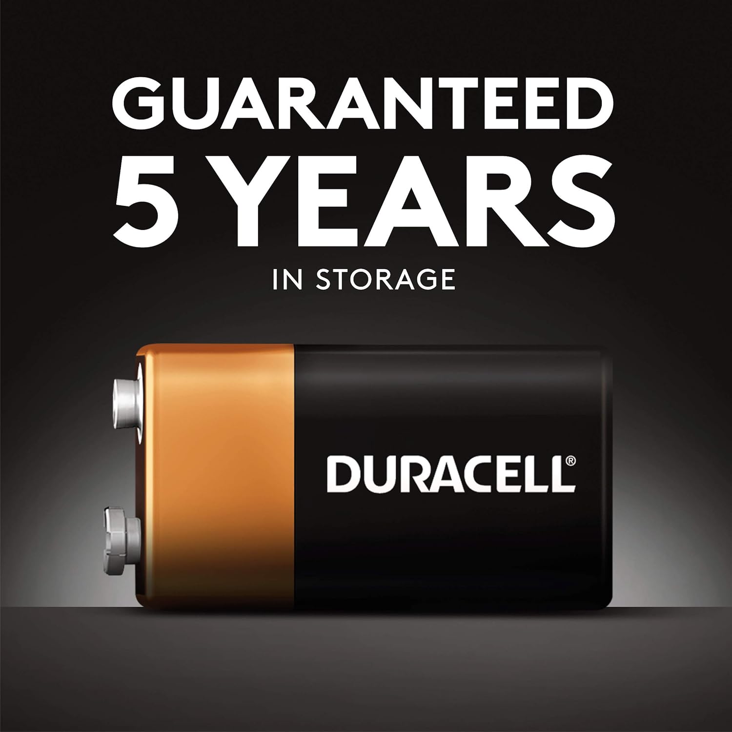 Duracell Coppertop 9V Battery, 2 Count Pack, 9-Volt Battery with Long-lasting Power, All-Purpose Alkaline 9V Battery for Household and Office Devices : Electronics