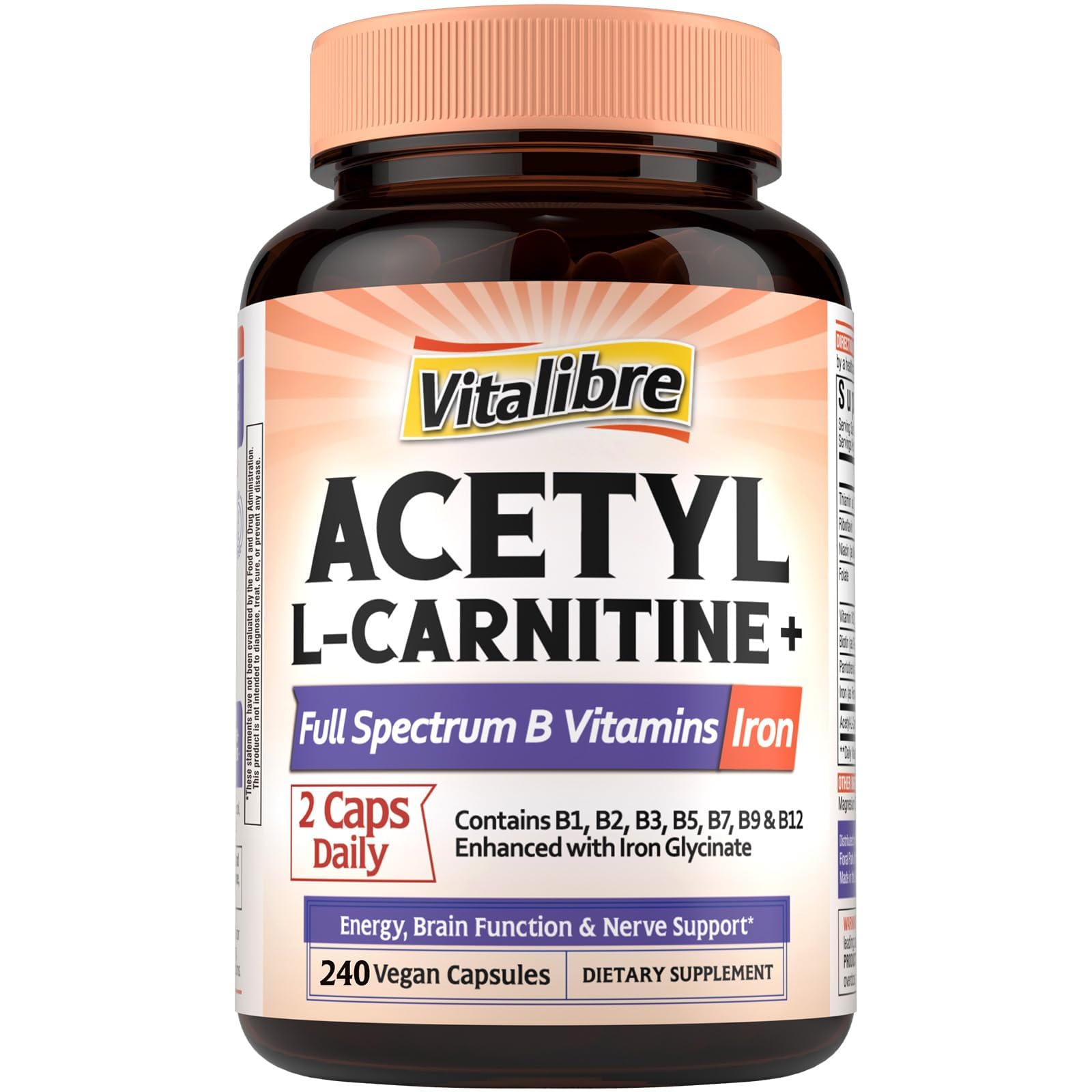 acetyl l carnitine brain fog Amazon.com: Acetyl-L-Carnitine HCl 1250mg, with B1, B2, Niacin, Biotin,  Folic Acid, Methyl B12, B5 & Iron, B Vitamins, High Potency, Energy, Brain  Support, 240 Vegan Caps : Everything Else